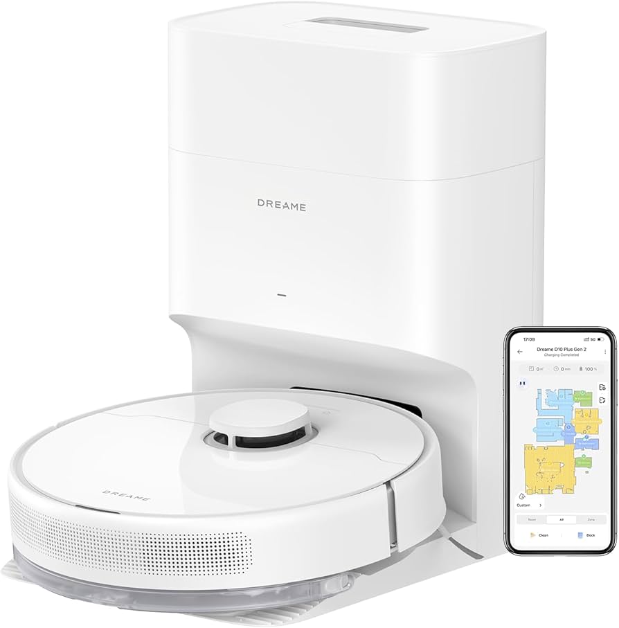 Robô Aspirador Dreame D10 Plus Gen 2 com base de coleta automática 90 dias