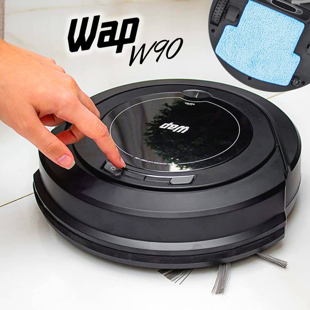 Robô Aspirador WAP Robot W90 — 3 em 1, varre, aspira e passa pano