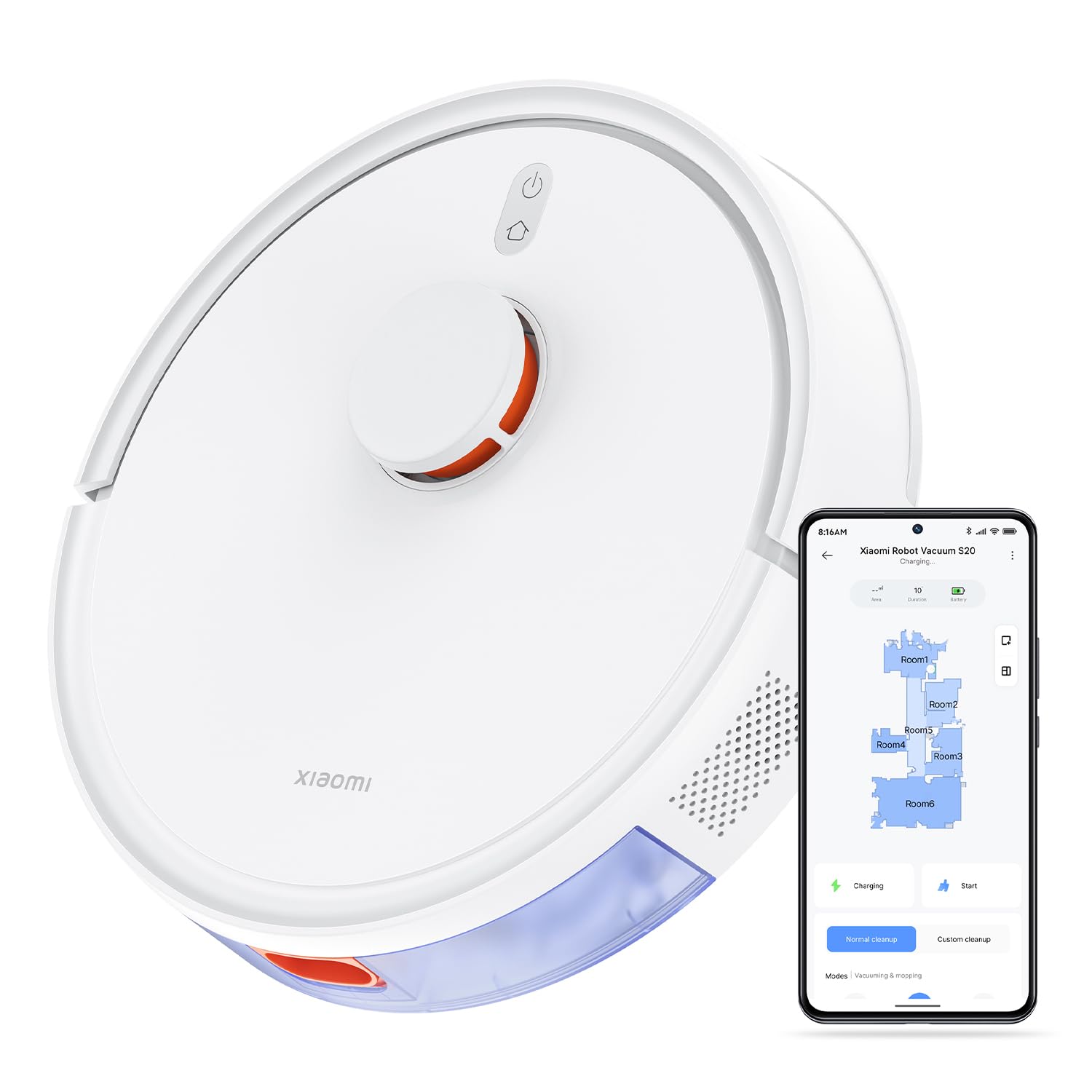 Robô Aspirador Xiaomi Robot Vacuum S20 — mapeamento LiDAR laser 5000Pa